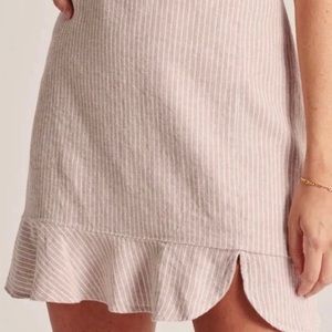 Abercrombie & Fitch Linen Striped Mini Skirt